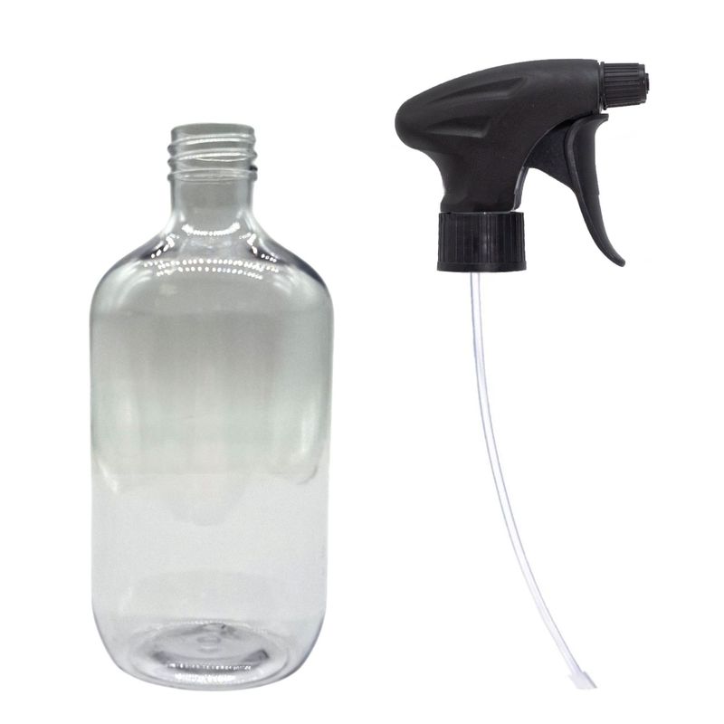500ml Transparante Plastic Boston Fles met Spraydop 28mm