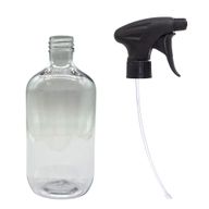 500ml Transparante Plastic Boston Fles met Spraydop 28mm