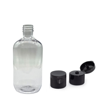500ml Transparante Plastic Boston Fles met Flip-Top Dop 28mm