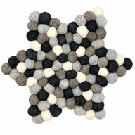 Viltbal Ster Middenmat - 38x18cm Multi Grijs Kleur