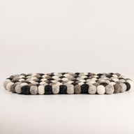 Viltbal Ovaal Centraal Matje - 38x18cm Multi Grijs