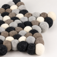 Viltbal Ster Middenmat - 38x18cm Multi Grijs Kleur