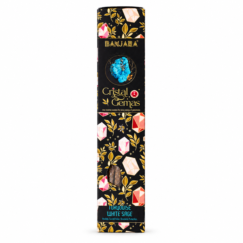 Banjara Crystal Gems - Turquoise Witte Salie
