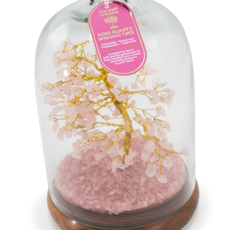 Edelsteen Dome Tuin - Rozenkwarts & LED-verlichting - 200 chipstones