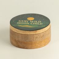 Rond Geëmailleerd Doosje - Stay Wild Moon Child