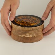 Rond Geëmailleerd Doosje - Draak Yin Yang