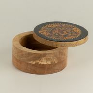 Rond Geëmailleerd Doosje - Draak Yin Yang