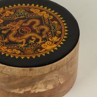 Rond Geëmailleerd Doosje - Draak Yin Yang
