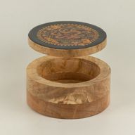 Rond Geëmailleerd Doosje - Draak Yin Yang