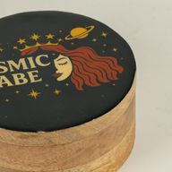 Rond Geëmailleerd Doosje - Cosmic Babe