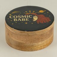 Rond Geëmailleerd Doosje - Cosmic Babe