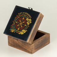 Klein Geëmailleerd Doosje - Compass of Life