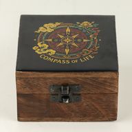 Klein Geëmailleerd Doosje - Compass of Life