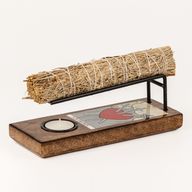Grote Salie Smudge Stick Houder Gemaileerd - Drie van Zwaarden