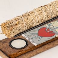 Grote Salie Smudge Stick Houder Gemaileerd - Drie van Zwaarden