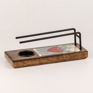 Grote Salie Smudge Stick Houder Gemaileerd - Drie van Zwaarden