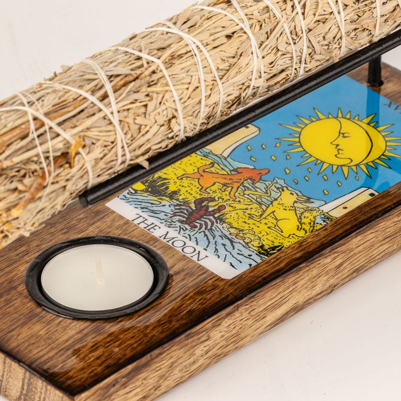 Grote Salie Smudge Stick Houder Geëmailleerd - De Maan