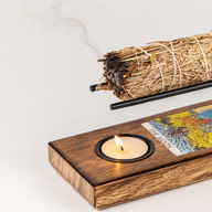 Grote Salie Smudge Stick Houder Geëmailleerd - De Maan