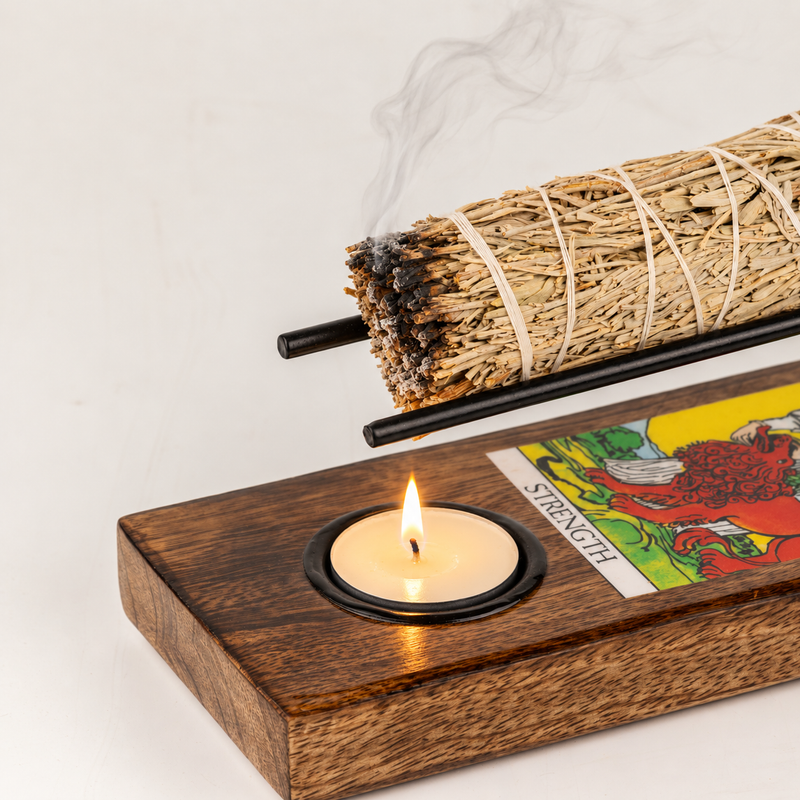 Grote Salie Smudge Stick Houder Geëmailleerd - Kracht