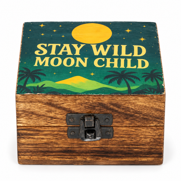 Kleine Geëmailleerde Doos – Stay Wild Moon Child