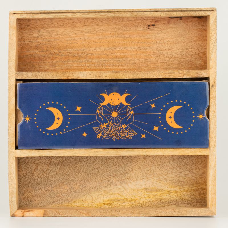 Blue Moon Phases Tarot-dienblad met kaarthouder