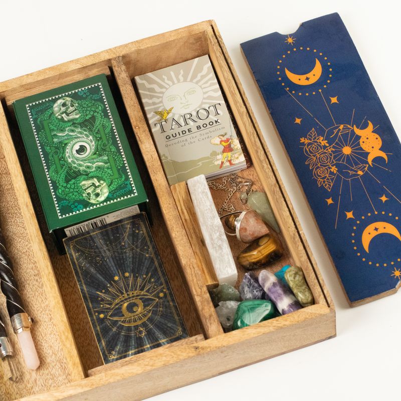 Blue Moon Phases Tarot-dienblad met kaarthouder