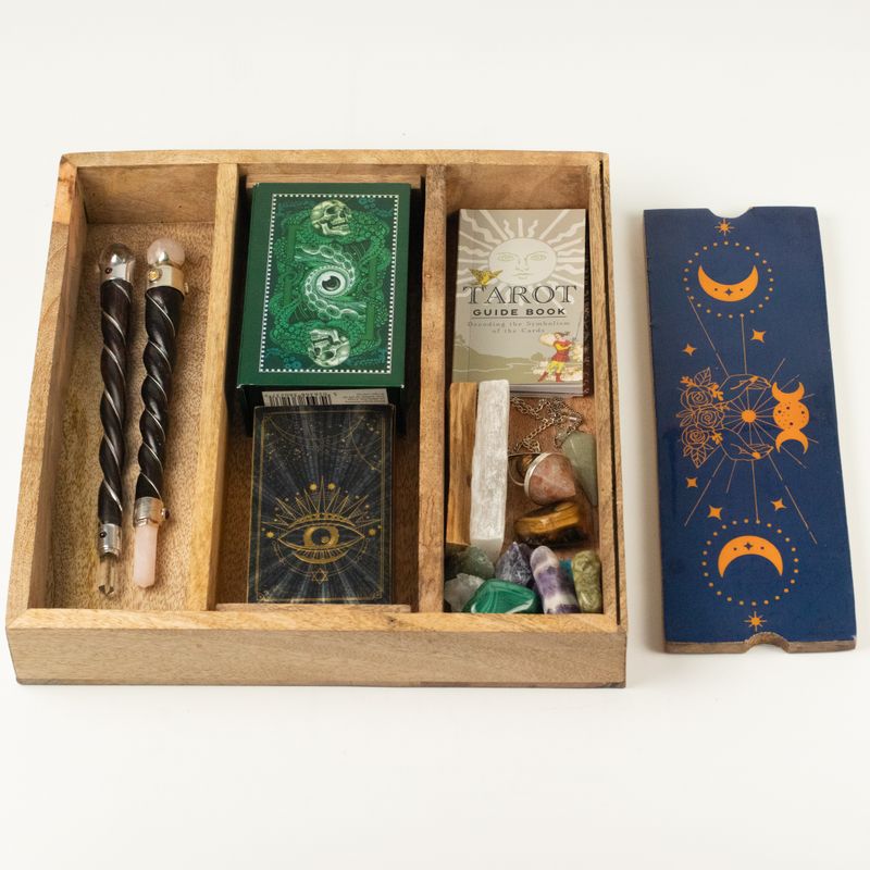 Blue Moon Phases Tarot-dienblad met kaarthouder