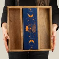 Blue Moon Phases Tarot-dienblad met kaarthouder