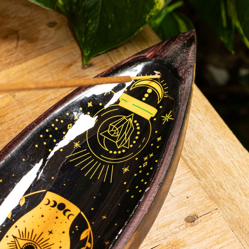 Emaille Wierookbrander - Mangohout - Hamsa