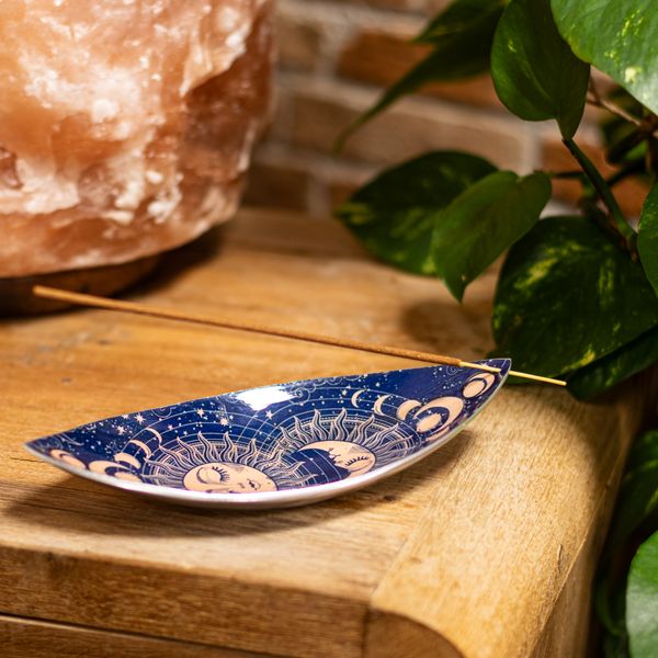Enamel Wierookkom - Aluminium - Roze Zon & Maan