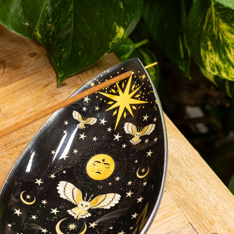 Emaille Wierookschaal - Aluminium - Enchanted Night Owl