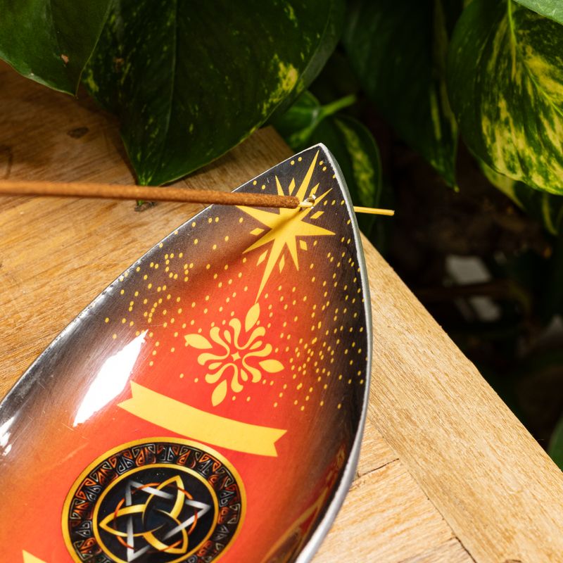 Emaille Wierookbrander - Aluminium - Pagan Triquetra