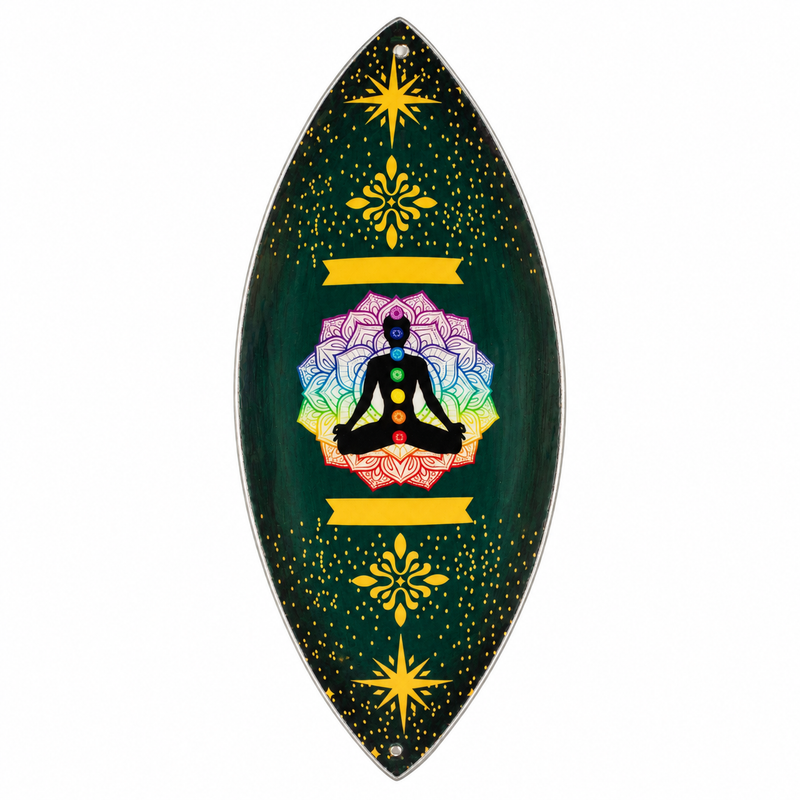 Geëmailleerde Wierookhouder - Aluminium - Lotus Boeddha Chakra