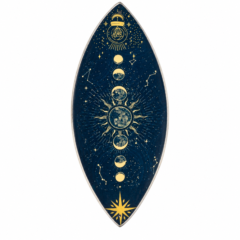 Emaille Wierookbrander - Aluminium - Zodiak Maanfasen