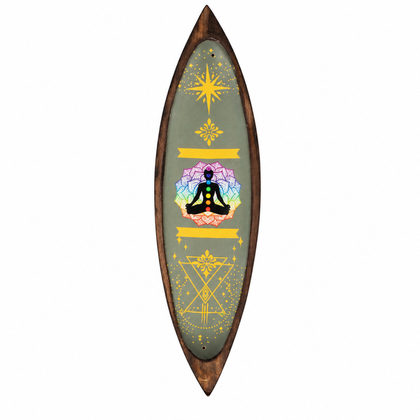 Enamel Wierookkom - Mango Hout - Chakra