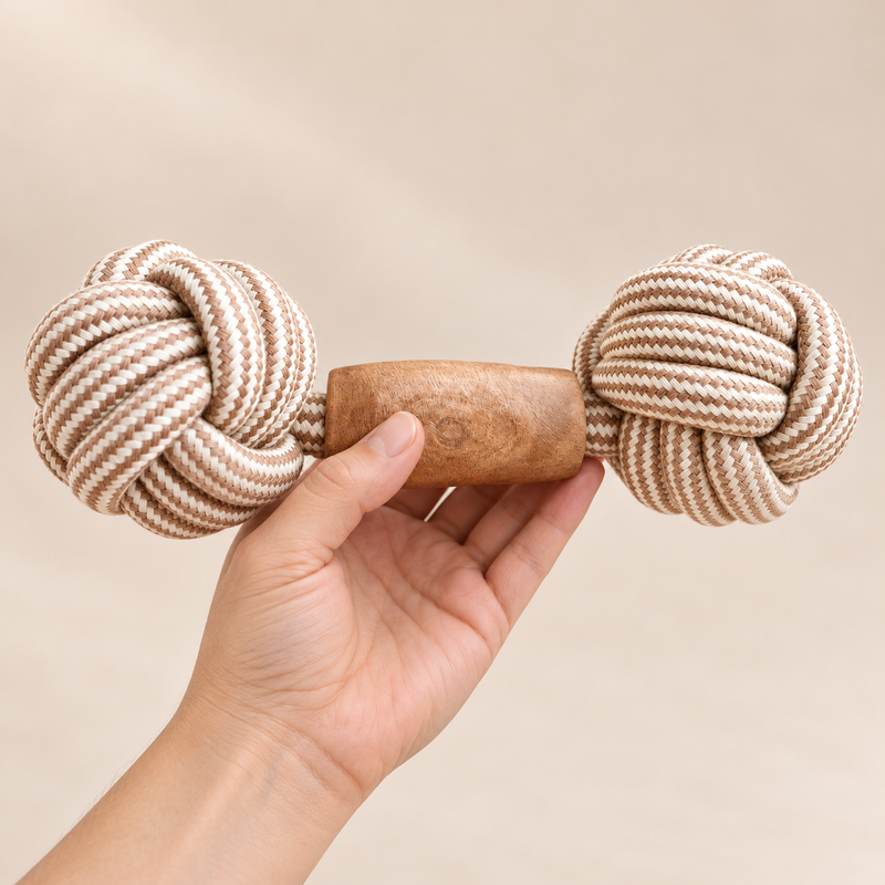 PAW Toys - Koffiehout Kauwspeelgoed - Double Trouble Tug