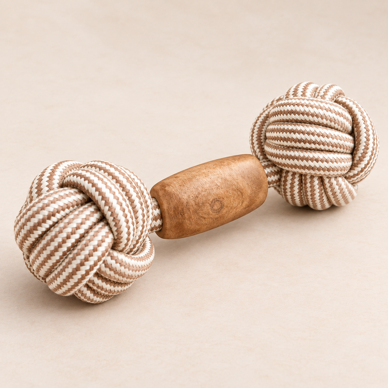 PAW Toys - Koffiehout Kauwspeelgoed - Double Trouble Tug