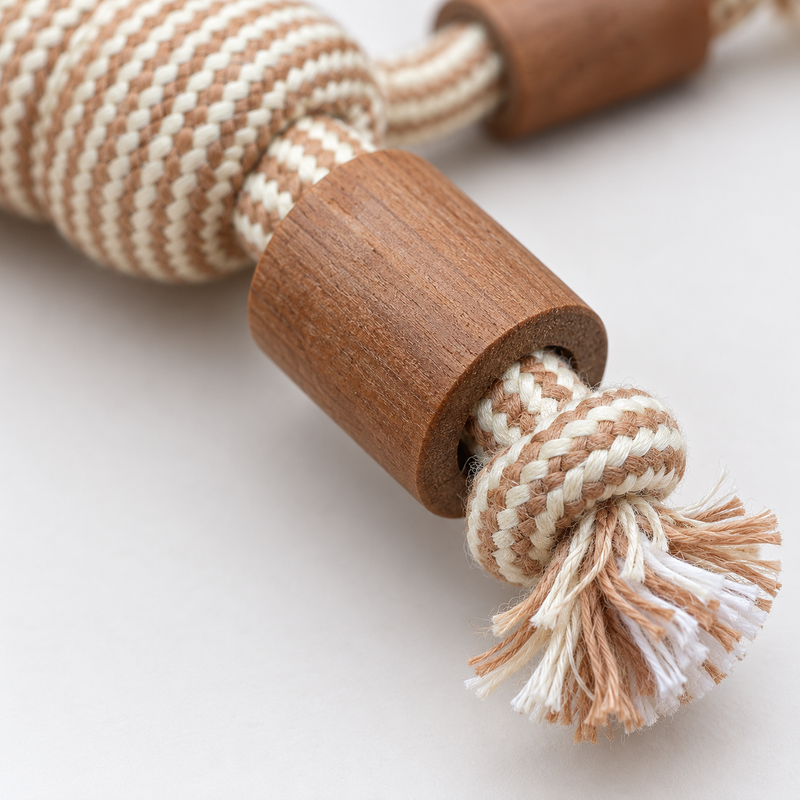 PAW Toys - Koffiehout Kauwspeelgoed - Rope Ranger - Bal