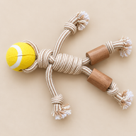 PAW Toys - Koffiehout Kauwspeelgoed - Rope Ranger - Bal