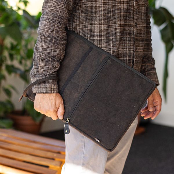 Stonewash Grote Laptophouder - Antraciet - 30x40cm