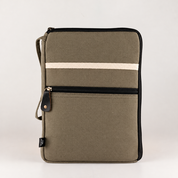 Canvas Tablethoes - Olijf - 21x29cm