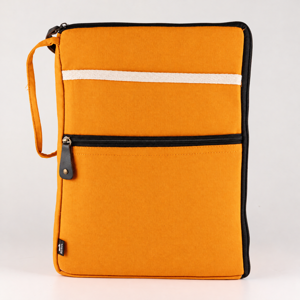 Canvas Reishoes voor Laptop - Oranje - 24x33cm