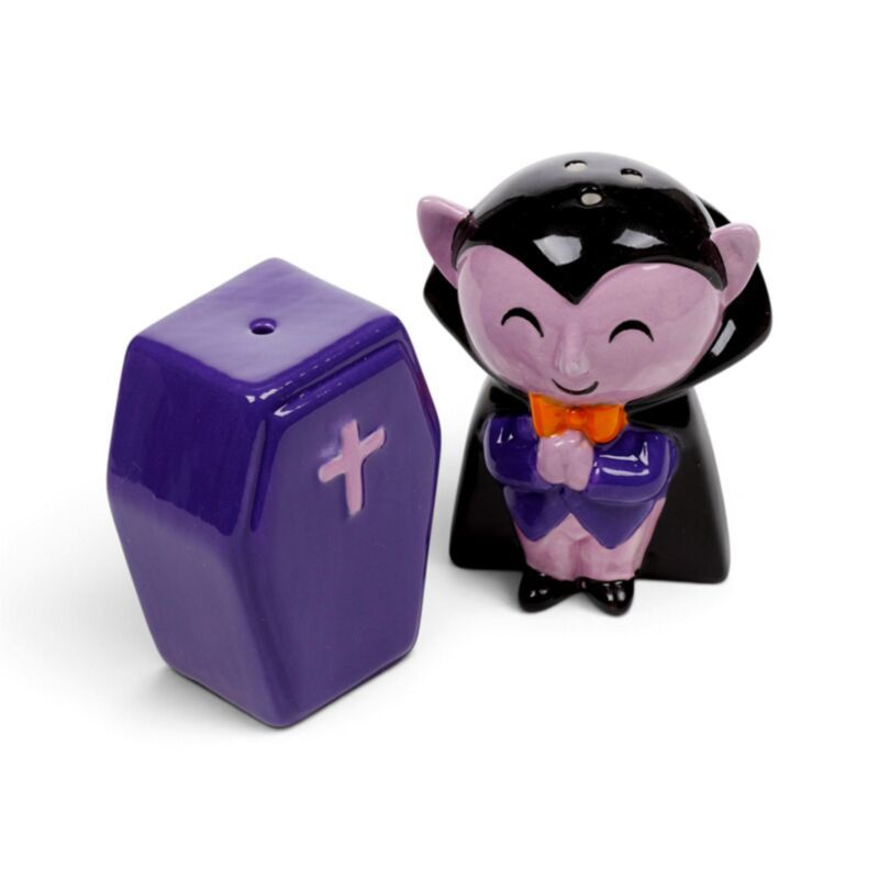 Spooky Dracula & Doodskist Keramische Peper- en Zoutset