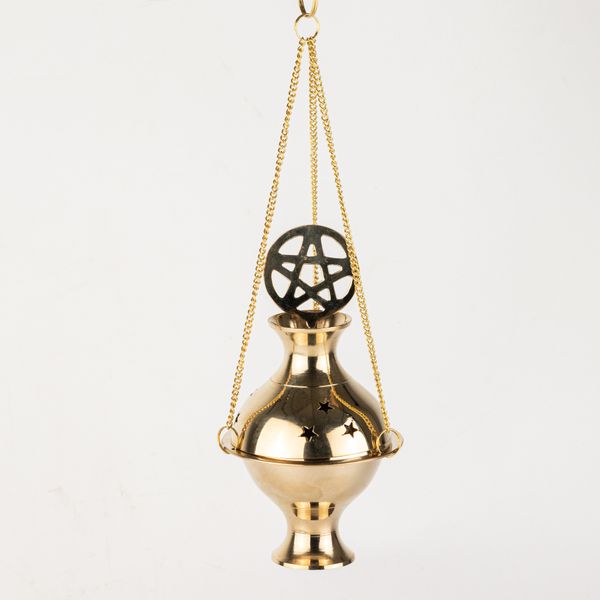 Hangen Messing Wierookbrander - Pentagram