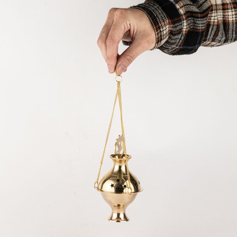 Hangende Messing Wierookbrander - Om