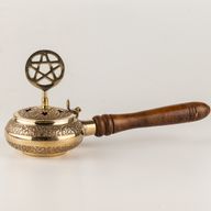 Wierookbrander met Houten Handvat - Pentagram