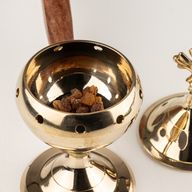Wierookbrander met Houten Handvat - Kruis