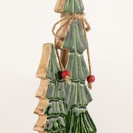 Lost in the Forest - Klein - Twee Geëmailleerde Bomen - (25x8x2.5cm)