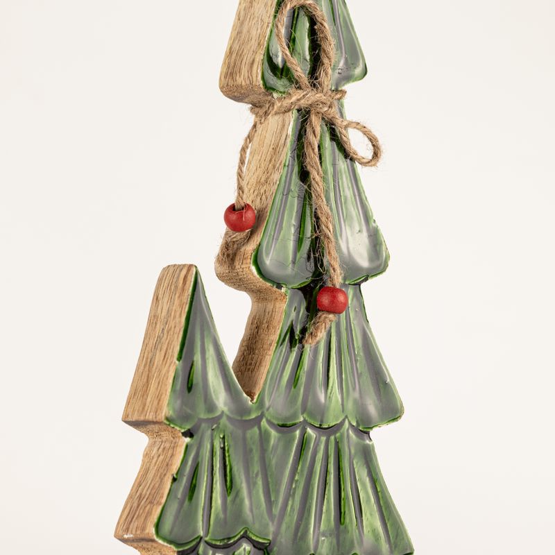 Lost in the Forest - Medium - Twee Geëmailleerde Bomen - (34x11x2.5cm)