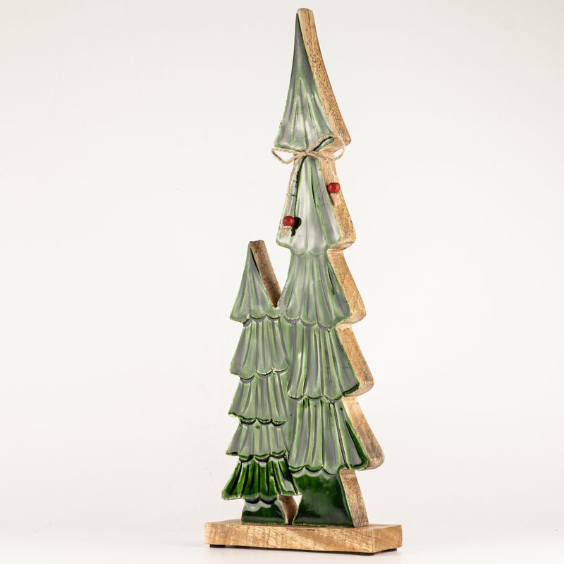 Lost in the Forest - Groot - Twee Geëmailleerde Bomen - (45x15x2.5cm)